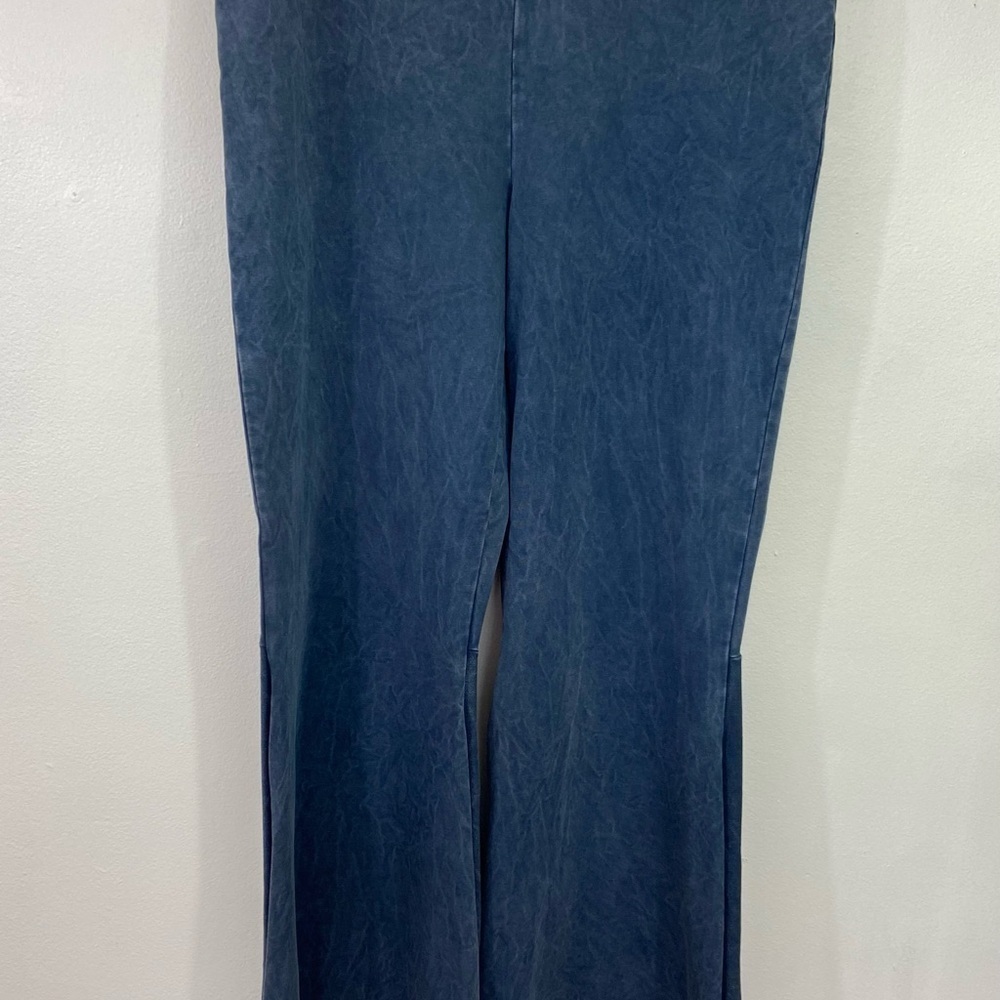 Chatoyant Bell Bottom Pull On Pants Mineral Wash Sz 3X Blue Festival Hippie - Picture 2 of 9